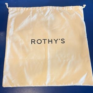 Rothy’s Large Drawstring Dust Bag 20”x22” Ivory Tote Storage Organizer